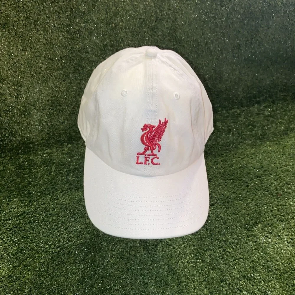 Liverpool FC Cap LFC White Baseball Hat EPL Premier League England YNWA Fans